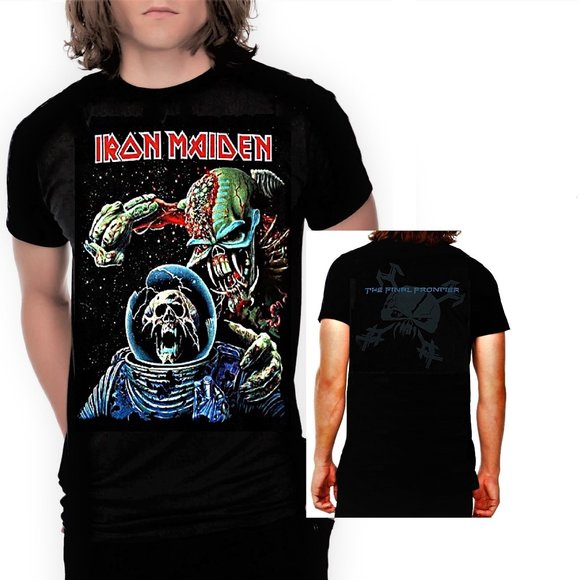 Iron Maiden Final Frontier Tour Space original metal rock T-Shirt 2XL XXL NWT